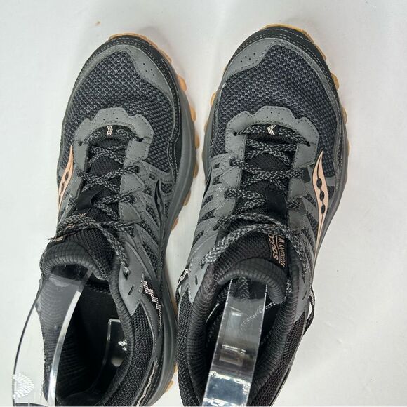 Saucony athletic Running Shoes - Black peach and Gray 10 - Picture 9 of 12